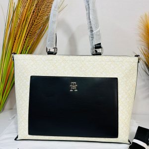 First Copy Handbag Tommy Hilfiger Tote TH White