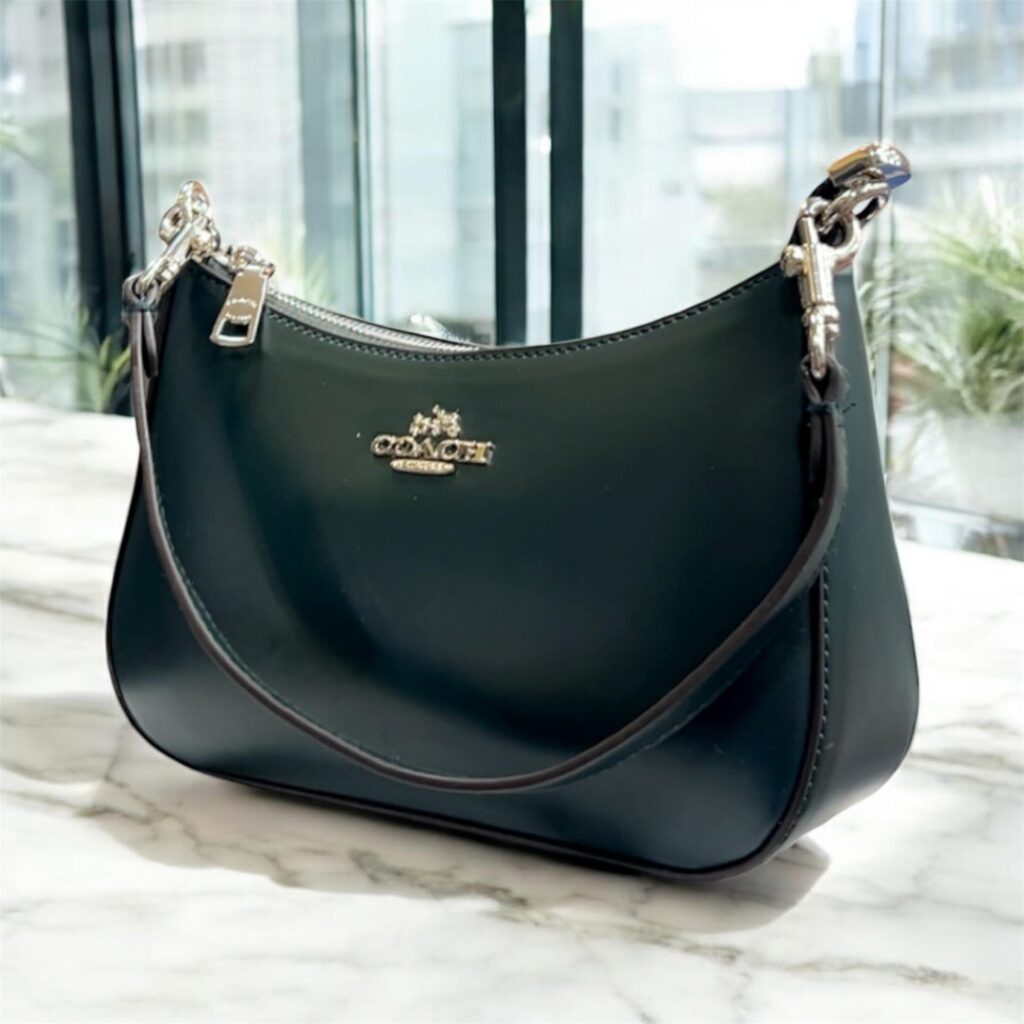 First Copy Handbag Coach Brushed Leather Black - First Copy Mart