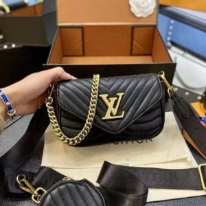 First Copy Handbag Louis Vuitton Wave Pochette Black