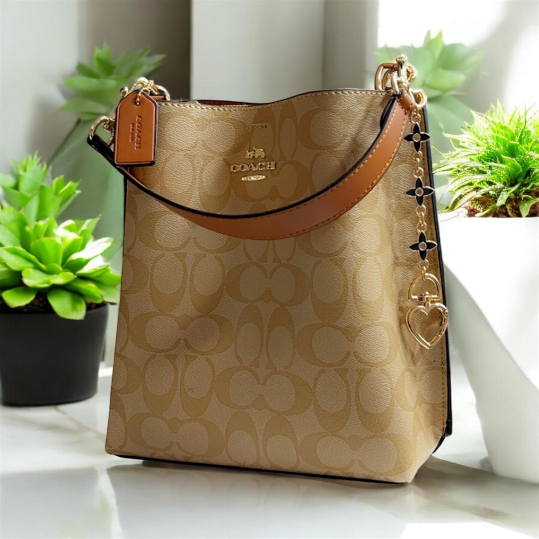 First Copy Handbag Coach Mollie Bucket Baige - First Copy Mart
