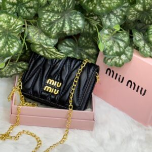 First Copy Bag Miu Miu Wallet Cum Sling Bl