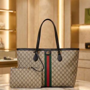 First Copy Handbag Gucci Ophidia GG Medium Tote With Detachable Pouch 1