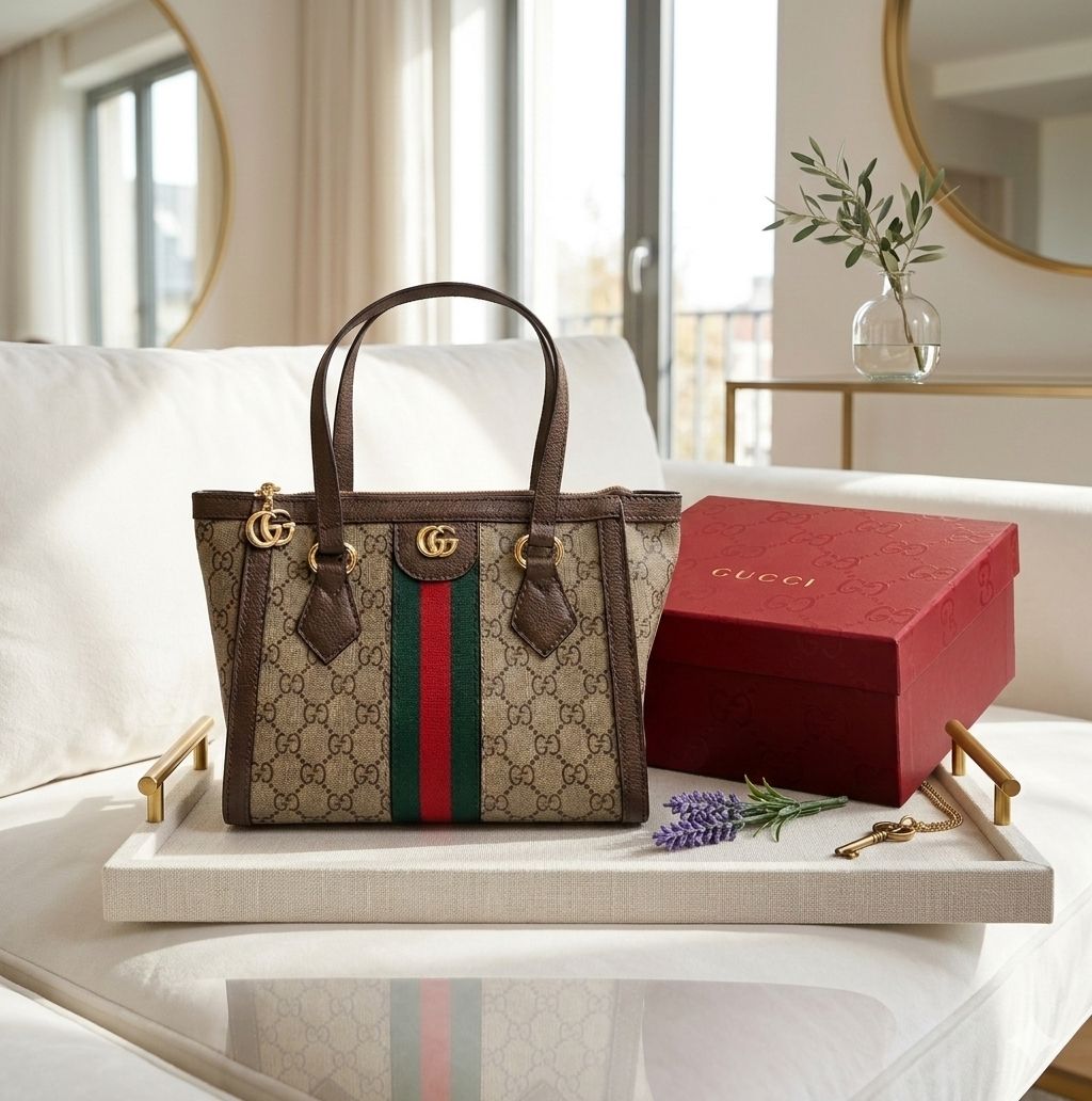 First copy bag Gucci GG Supreme Ophidia Medium size Tote Bag