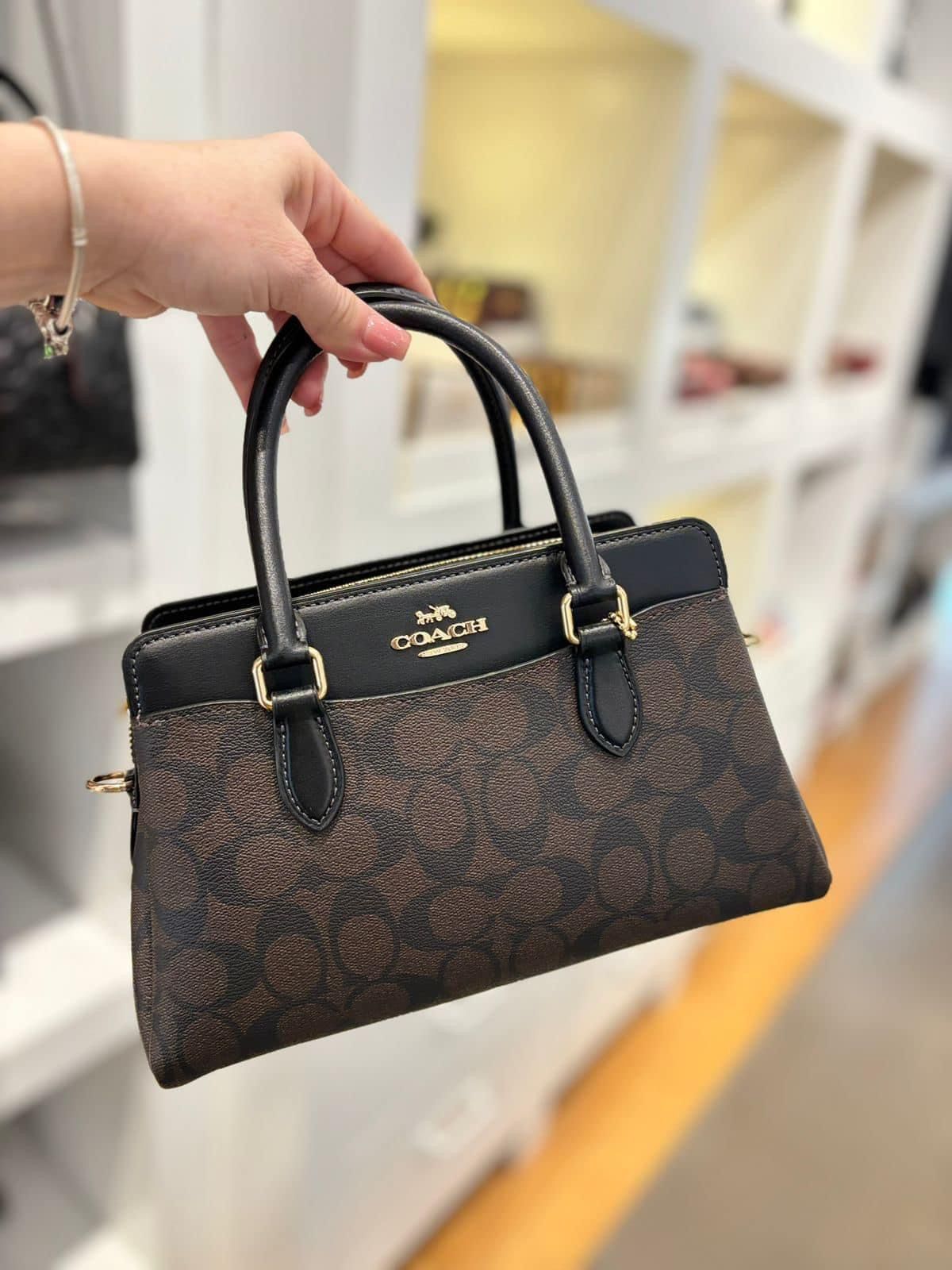 First Copy Handbag Coach Darcie Carryall Bag In Colorblock Signature ...