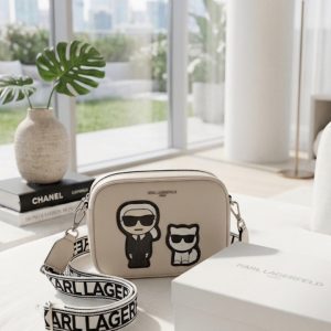 First Copy Handbag Karl lagerfeld Double Compartment Maybelle Crossbody Camera Bag 1